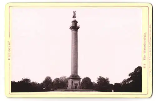 Fotografie Römmler & Jonas, Dresden, Ansicht Hannover, Blick auf die Waterloosäule