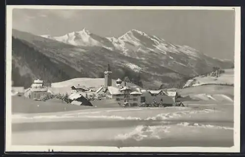 AK Parpan, Ortspanorama im Winter