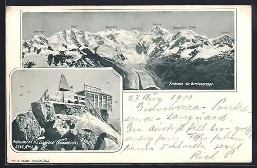 AK Piz Languard, Restaurant a. d. Piz Languard, Panorama der Berninagruppe