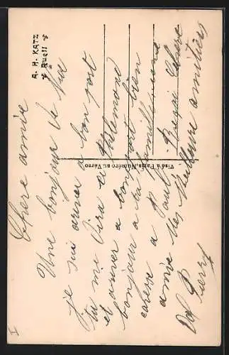 Foto-AK Soldat an der Front denkt an seine Frau