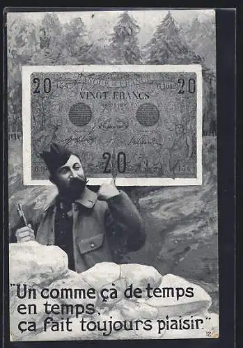 AK 20 Francs Geldschein, Un comme ca de temps en temps, ca fait toujours plaisir