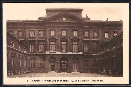 AK Paris, Hotel des Monnaies, Cour d`Honneur, Facade sud