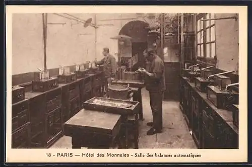 AK Paris, Hotel des Monnaies -Salle des balances automatiques, Geld