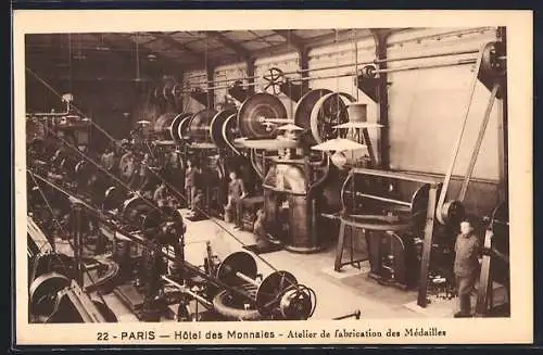 AK Paris, Hotel des Monnaies, Atelier de fabrication des Médailles