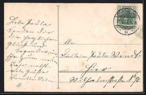 AK Kinder mit einem Fass voll Geld