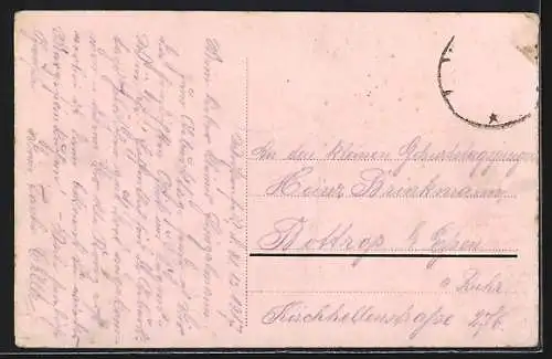 AK 100 Reichsmark-Geldscheine, Einzahlung, Neujahrskarte