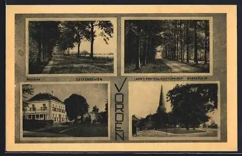 AK Vorden, Boslaan, Zutfenseweg, Laan v. Kasteel Kieftenkamp, Dorpsplein