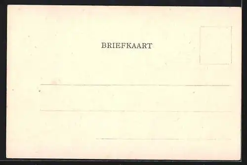 Künstler-Lithographie Henri Cassiers: Harlem, Partie mit Windmühle