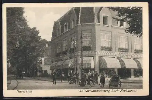 AK Hilversum, `s-Gravelandscheweg hoek Kerkstraat