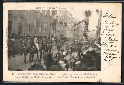 AK Den Haag, De Bruidsstoet 1901