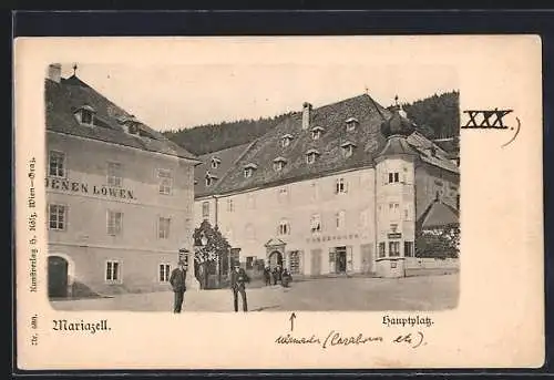 AK Mariazell, Blick auf Hauptplatz