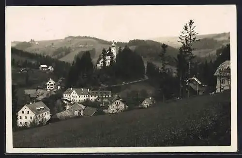 AK St. Kathrein am Hauenstein, Ortsansicht vom Berg aus