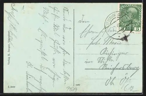 AK Uttendorf /Ob.-Oest., Strassenpartie mit Geschäften