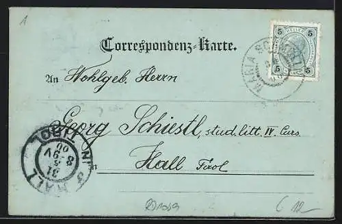 Mondschein-AK Maria Schmolln b. Braunau, Ortspartie mit Kirche