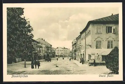 AK Mauerkirchen, Blick auf den Oberen Markt