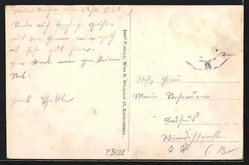 Künstler-AK Mauerkirchen /Ob.-Oest., Strassenpartie mit Kirche