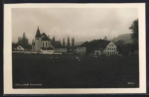 AK Pollham /Oberdonau, Ortspartie mit Kirche