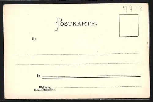 Künstler-Lithographie Carl Biese: Insel Reichenau, Klosterkirche u. Mittelzell