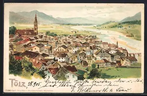 Lithographie Tölz, Totalansicht