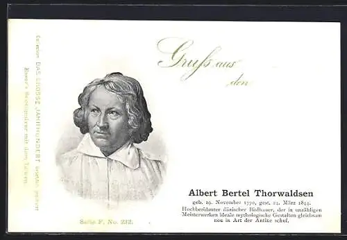 AK Portrait von Bildhauer Albert Bertel Thorwaldsen