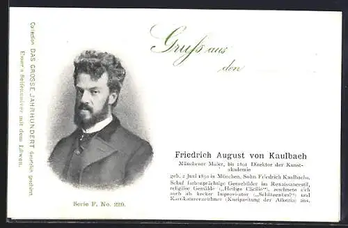 AK Maler Friedrich August von Kaulbach