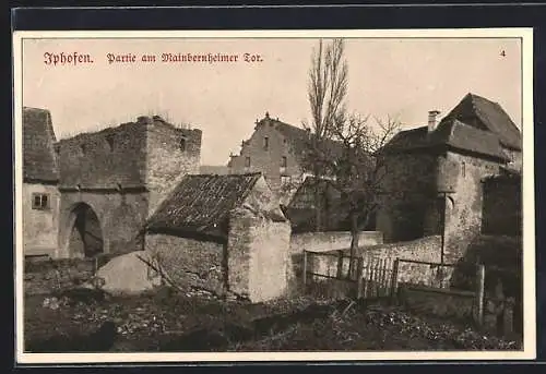 AK Iphofen, Gebäude am Mainbernheimer Tor