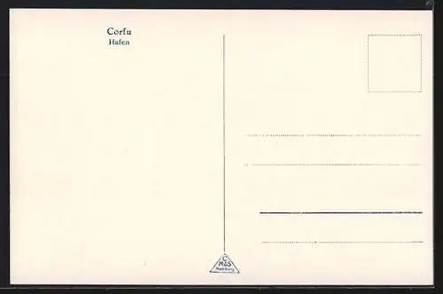 AK Corfu, Hafenpanorama