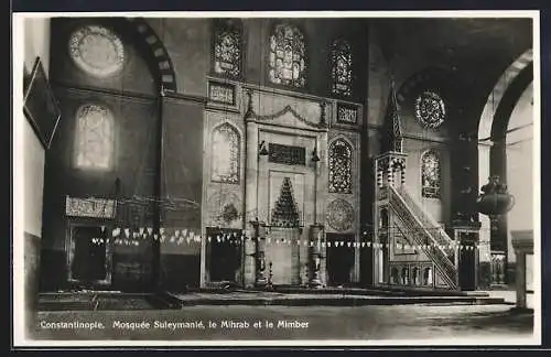 AK Istanbul, Süleymaniye camii dahilisi, Intérieur de la Mosquée Souleymanié