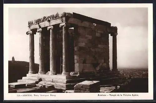 AK Athènes, Temple de la Victoire Aptère