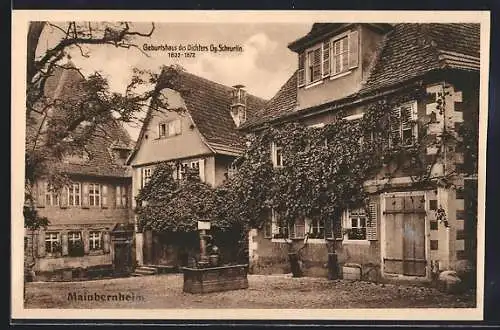 AK Mainbernheim, Geburtshaus des Dichters Gg. Scheurlin