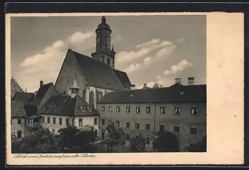 AK Volkach, Das Institut St. Maria, Blick vom Institut auf das alte Kloster