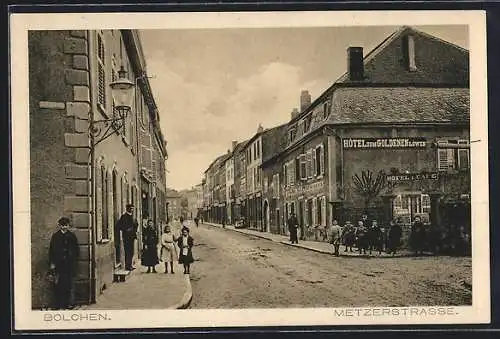 AK Bolchen, Hotel zum Goldenen Löwen, Metzerstrasse