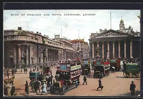 AK London, Bank of England and Royal Exchange, LKW Bus Omnibus