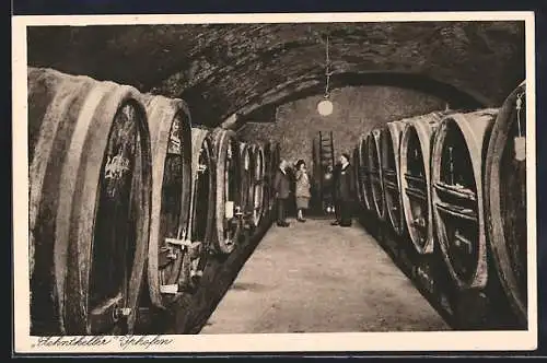 AK Iphofen, Weinstube-Gasthaus zum Zehntkeller, Fässer