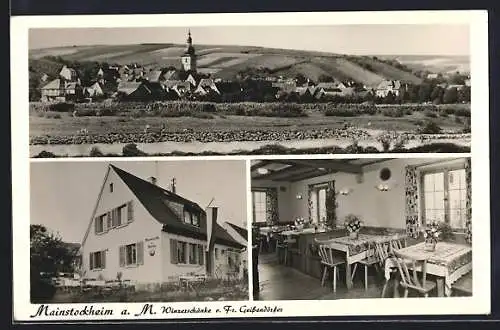 AK Mainstockheim a. M., Gasthaus u. Winzerschänke Inh. Fr. Geissendörfer