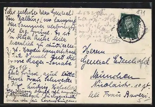 AK Volkach, Blick auf Schloss Halburg