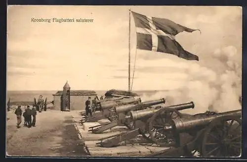 AK Kronborg, Flagbatteri saluterer