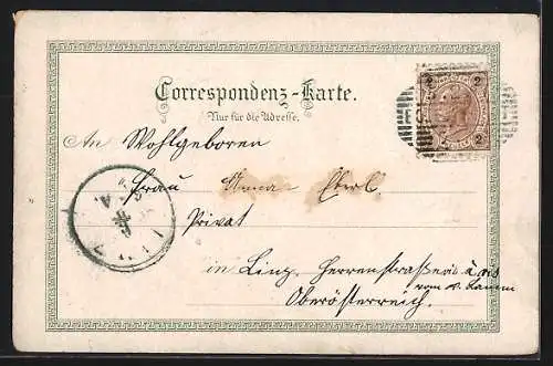 Lithographie Bozen, Batzenhäusl, Walter v. d. Vogelweide, Pfarrkirche