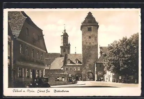 AK Volkach a. M., Obernes Tor mit Diebenturm