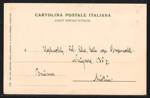 Künstler-AK Rom, Foro Romano, Ansicht im Abendrot