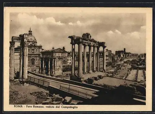 AK Roma, Foro Romano, veduto dal Campidoglio
