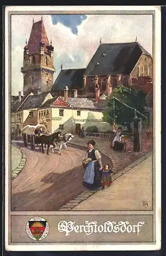 AK Deutscher Schulverein NR 174: Perchtoldsdorf, Strassenansicht