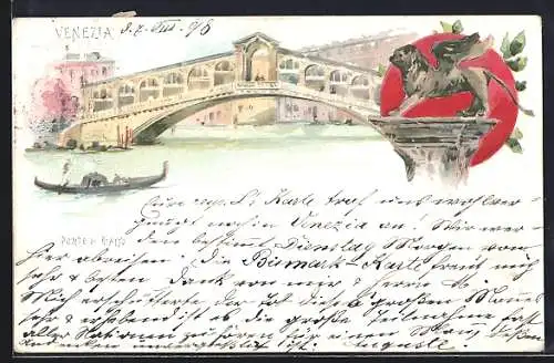 Lithographie Venezia, Ponte di Rialto