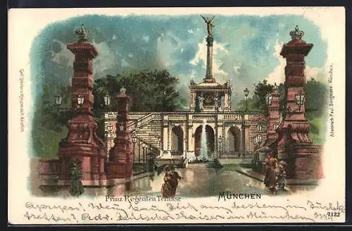 Künstler-AK T. Guggenberger: München, Prinz Regenten Terrassse