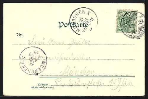 Lithographie Köln, Der Kölner Dom aus der Nähe und der Ferne