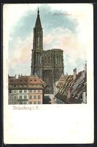 AK Strassburg i. E., Das Münster, Frontansicht