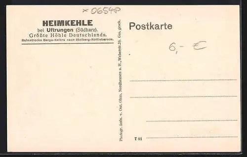 AK Uftrungen, Ansicht vom wilden Stieg mit Alpenlandschaft in der Höhle Heimkehle