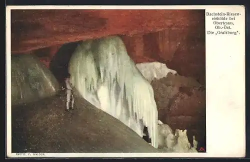 AK Obertraun, Dachstein, Rieseneishöhle, Die Gralsburg