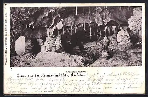 AK Rübeland / Harz, Hermannshöhle, Krystallkammer