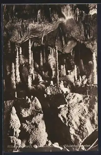 AK Rübeland /Harz, Baumannshöhle, Säulenhalle unten